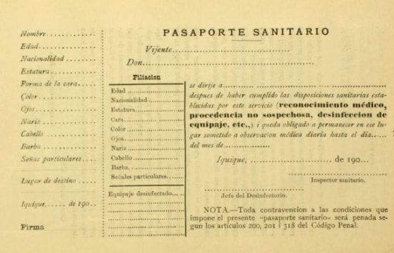 PROTOCOLO  SANITARIO PARA LA PESTE NEGRA DE IQUIQUE